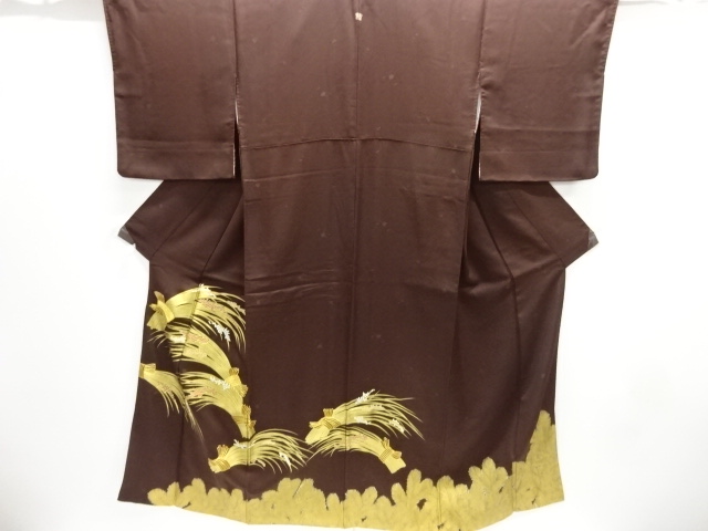 JAPANESE KIMONO / IRO-TOMESODE / EMBROIDERY / KINSAI / PINE